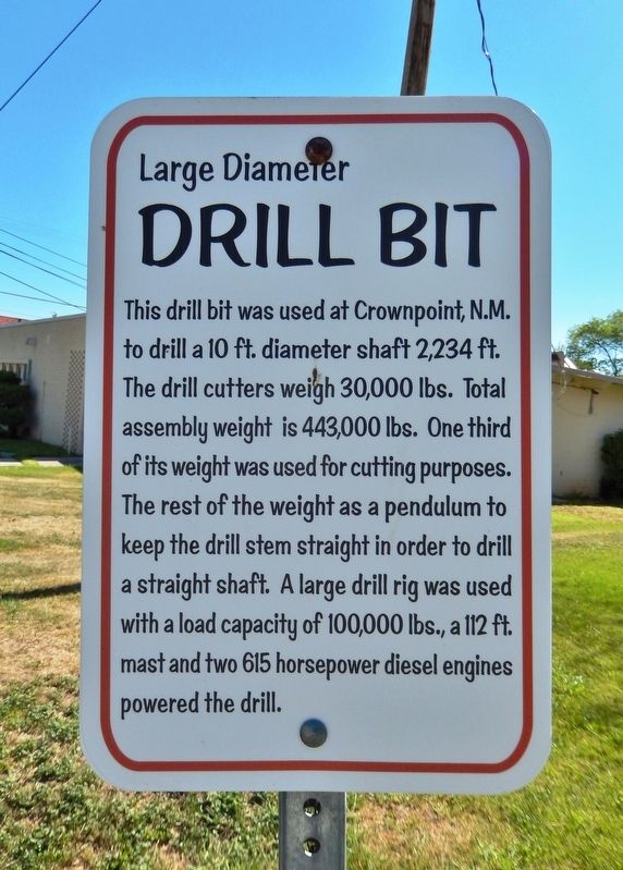 Large Diameter Drill Bit Marker image. Click for full size.