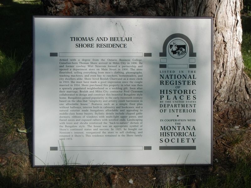 Thomas and Beulah Shore Residence Marker image. Click for full size.