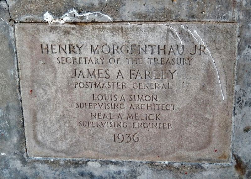 Pendleton Post Office cornerstone image. Click for full size.