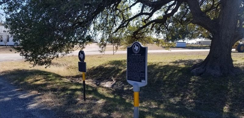 The Old Moulton Baptist Church Marker is on the left. Click for full size. The Old Moulton Baptist Church Marker is on the left image. Click for full size.