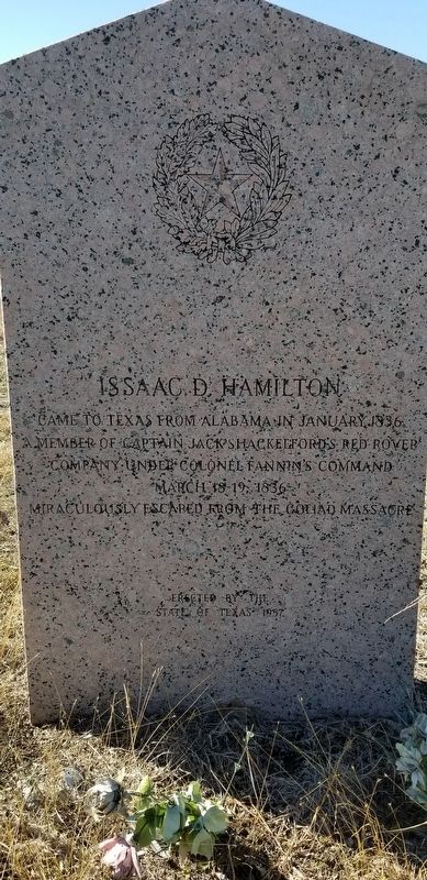 Issaac D. Hamilton Marker. Click for full size. Issaac D. Hamilton Marker image. Click for full size.