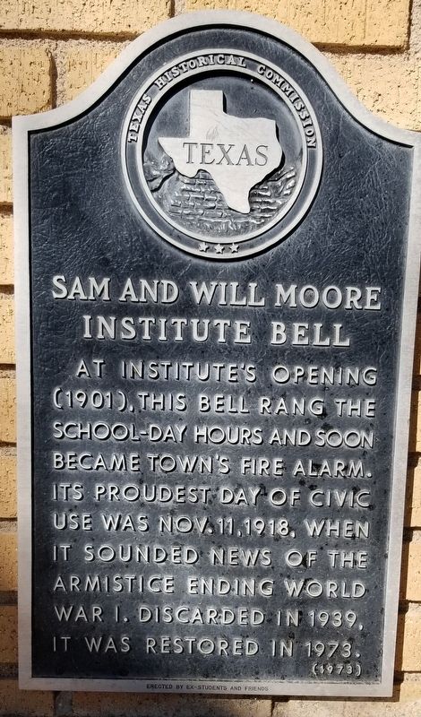 Sam and Will Moore Institute Bell Marker image. Click for full size.