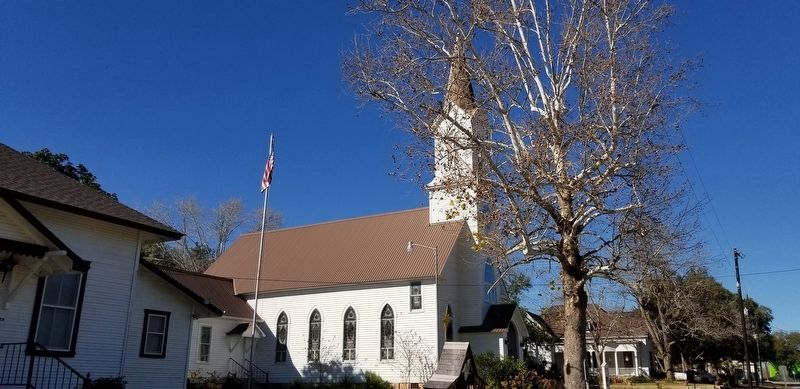 Street view of Zion Lutheran Church and marker. Click for full size. Street view of Zion Lutheran Church and marker image. Click for full size.