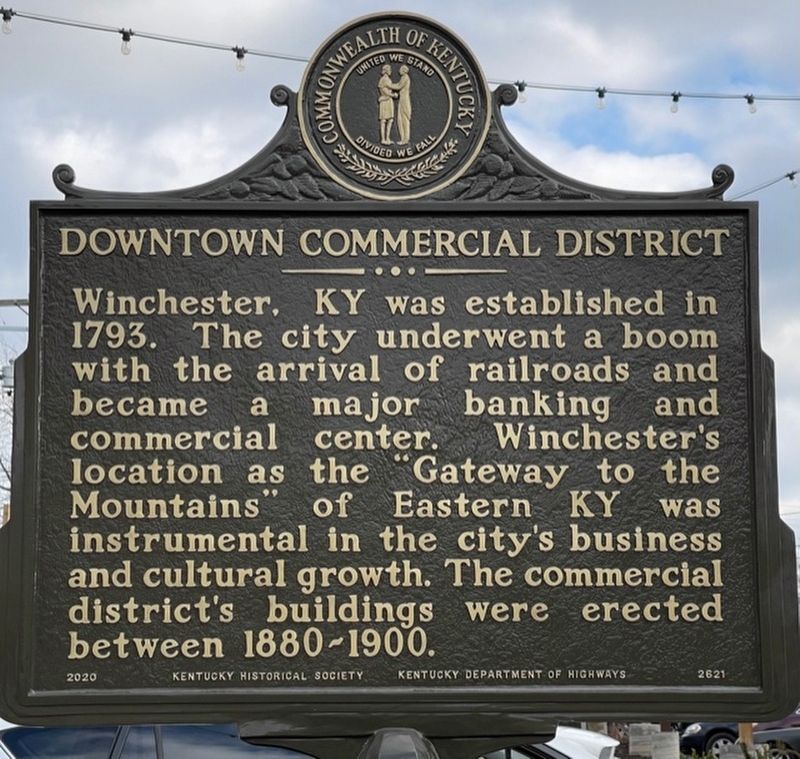 Downtown Commercial District Marker image. Click for full size.