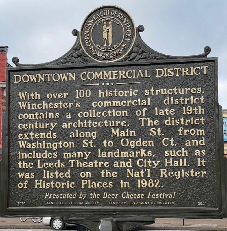 Downtown Commercial District Marker image. Click for full size.