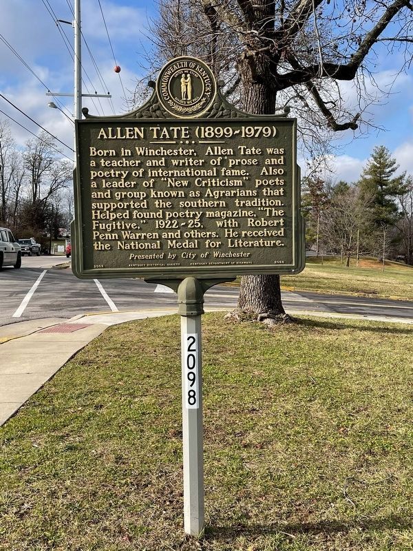 Allen Tate (1899-1978) Marker. Click for full size. Allen Tate (1899-1978) Marker image. Click for full size.
