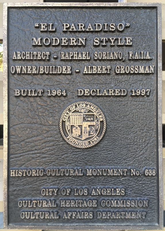 El Paradiso Marker. Click for full size. El Paradiso Marker image. Click for full size.