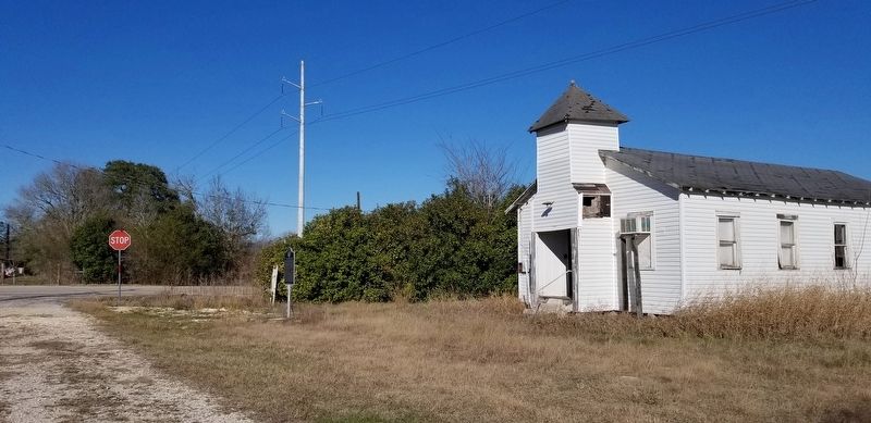 The marker and Church are located next to FM 532 highway.. Click for full size. The marker and Church are located next to FM 532 highway. image. Click for full size.