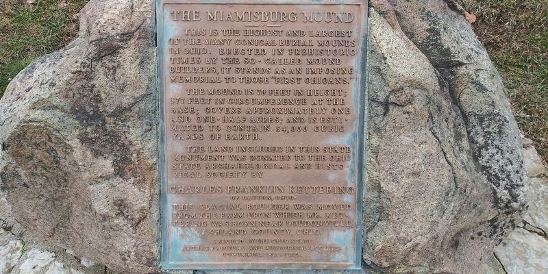 Miamisburg Mound Marker image. Click for full size.
