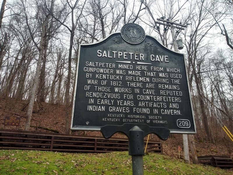 Saltpeter Cave Marker image. Click for full size.
