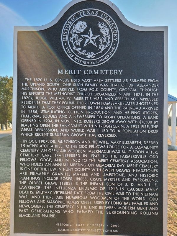 Merit Cemetery Marker image. Click for full size.