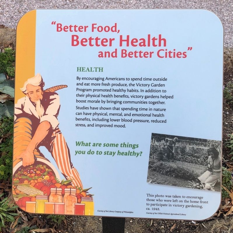 "Better Food, Better Health and Better Cities" Marker image. Click for full size.