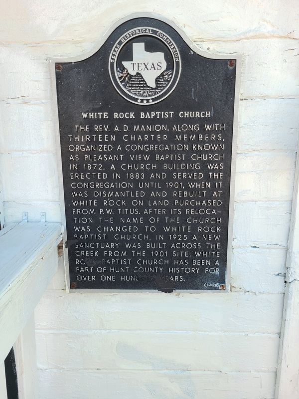 White Rock Baptist Church Marker image. Click for full size.