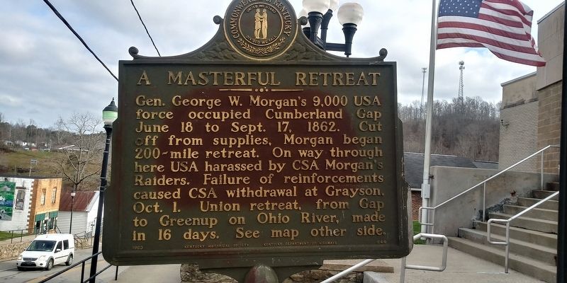 A Masterful Retreat / Confederate Raids and Invasions and a Federal Retreat, in Kentucky Marker image. Click for full size.