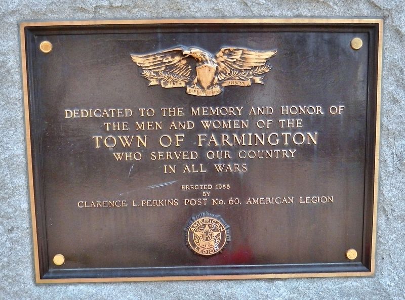 Town of Farmington War Memorial image. Click for full size.
