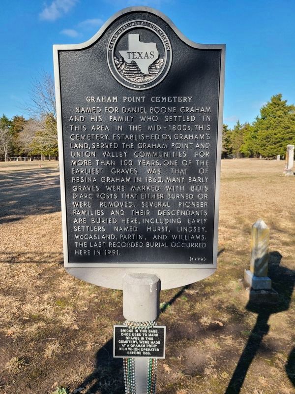 Graham Point Cemetery Marker. Click for full size. Graham Point Cemetery Marker image. Click for full size.