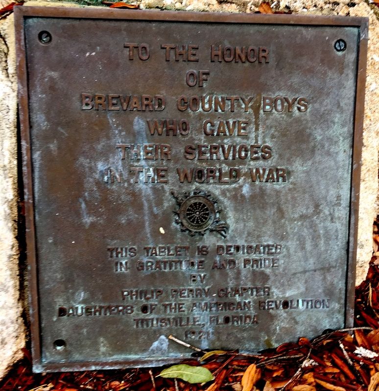 Brevard County World War I Memorial. Click for full size. Brevard County World War I Memorial image. Click for full size.