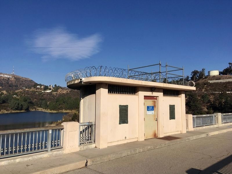 Hollywood Reservoir and Marker. Click for full size. Hollywood Reservoir and Marker image. Click for full size.
