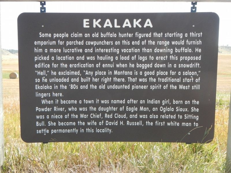 Ekalaka Marker image. Click for full size.