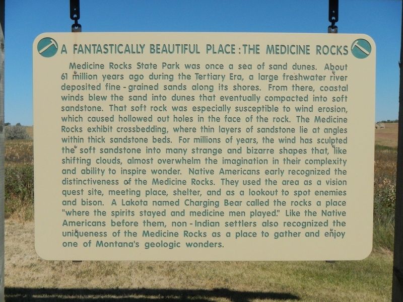 A Fantastically Beautiful Place: The Medicine Rocks Marker image. Click for full size.