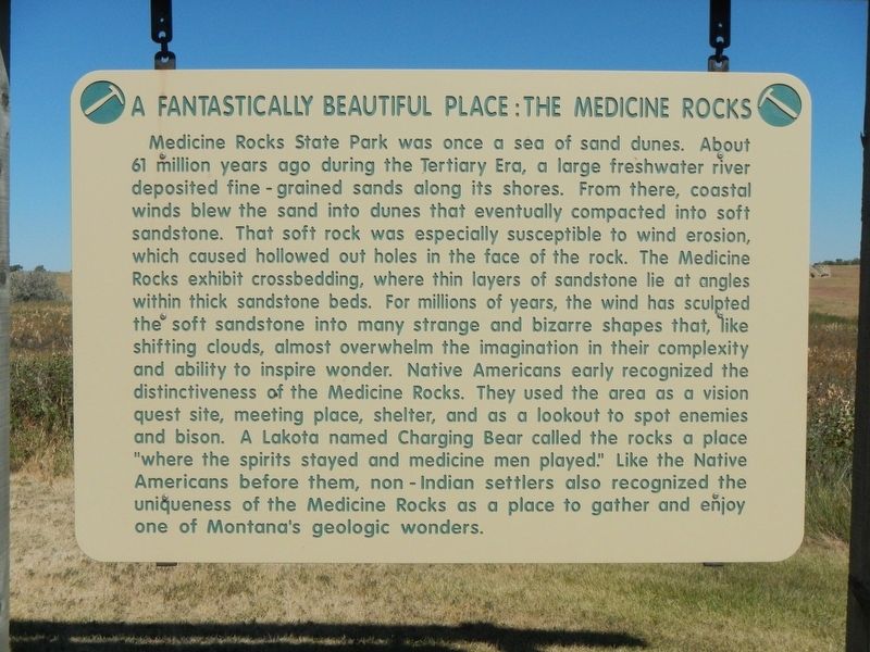 A Fantastically Beautiful Place: The Medicine Rocks Marker. Click for full size. A Fantastically Beautiful Place: The Medicine Rocks Marker image. Click for full size.