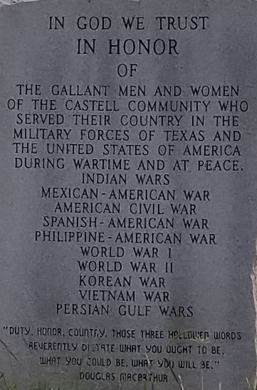 Castell Veterans Memorial image. Click for full size.