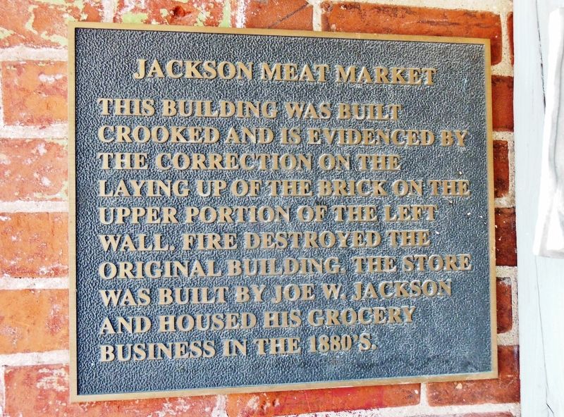 Jackson Meat Market Marker. Click for full size. Jackson Meat Market Marker image. Click for full size.