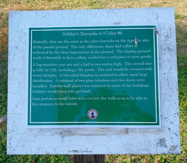 Soldier’s Barracks w/ Cellar #6 Marker. Click for full size. Soldier’s Barracks w/ Cellar #6 Marker image. Click for full size.
