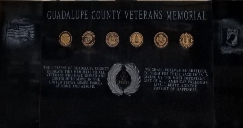 Guadalupe County Veterans Memorial image. Click for full size.