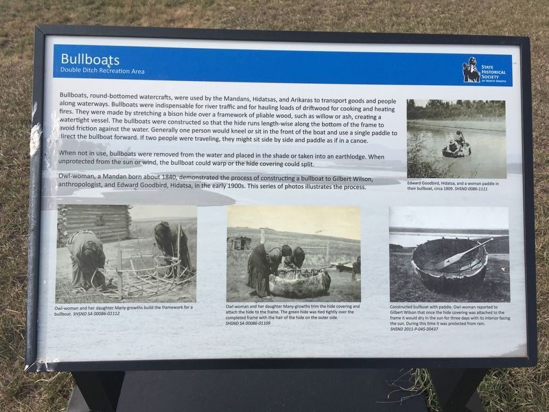 Bullboats Marker. Click for full size. Bullboats Marker image. Click for full size.