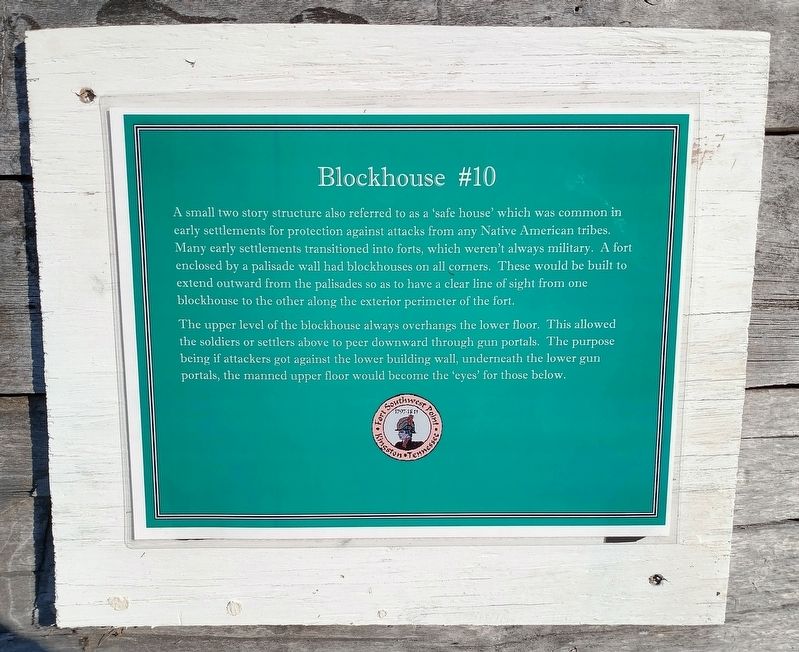 Blockhouse #10 Marker image. Click for full size.