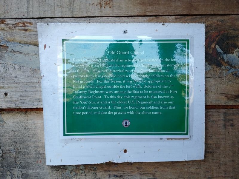 Old Guard Chapel Marker image. Click for full size.