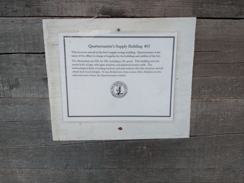 Quartermaster�s Supply Building #15 Marker image. Click for full size.