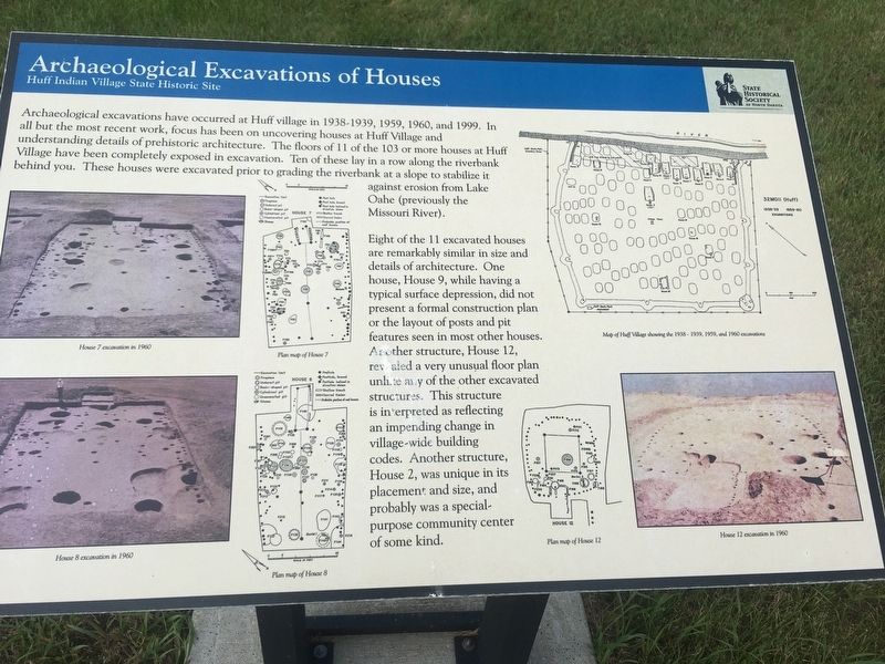 Archaeological Excavations of Houses Marker image. Click for full size.