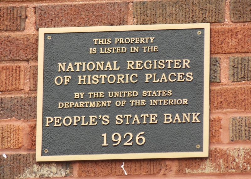 People's State Bank Marker image. Click for full size.
