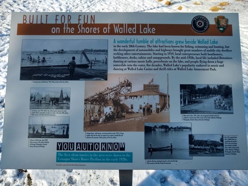 Built for Fun on the Shores of Walled Lake Marker image. Click for full size.