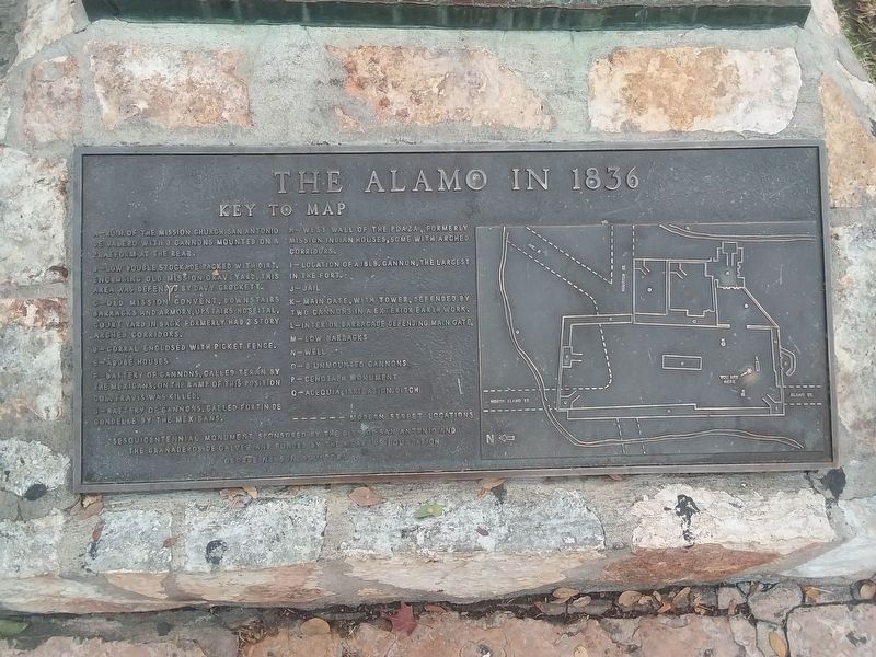 The Alamo in 1836 Marker. Click for full size. The Alamo in 1836 Marker image. Click for full size.