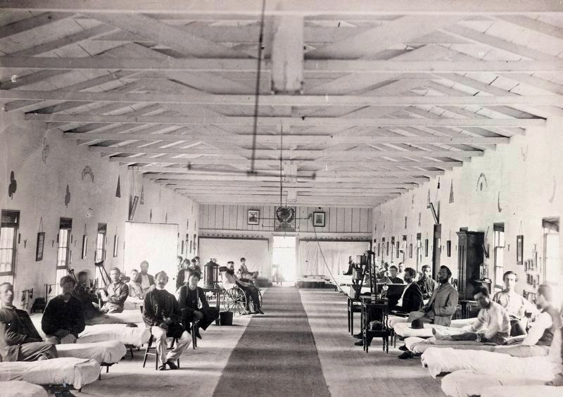 Ward K, Armory Square Hospital,<br>Washington, D.C. August 1865 image. Click for full size.