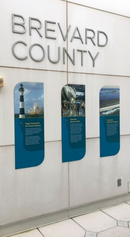 Cape Canaveral Air Force Station Marker (left marker). Click for full size. Cape Canaveral Air Force Station Marker (left marker) image. Click for full size.