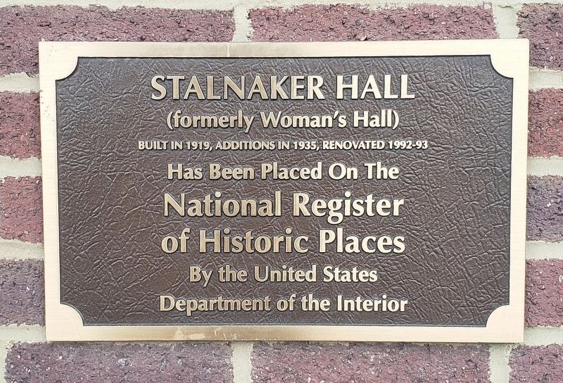 Stalnaker Hall Marker image. Click for full size.