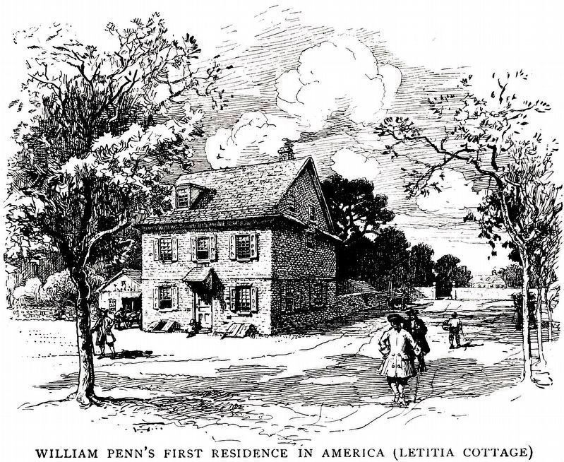 William Penn's first residence in America (Letitia Cottage). image. Click for full size.