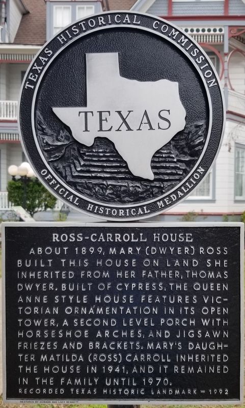 Ross-Carroll House Marker image. Click for full size.