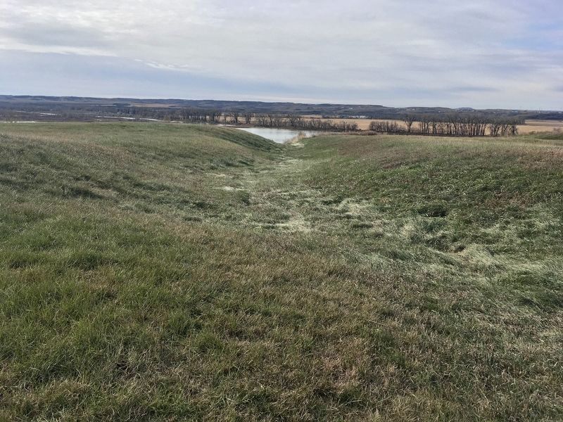 Inner fortification ditch. Click for full size. Inner fortification ditch image. Click for full size.