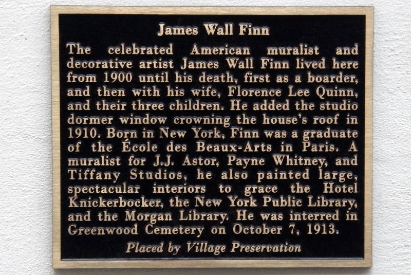 James Wall Finn plaque image. Click for full size.