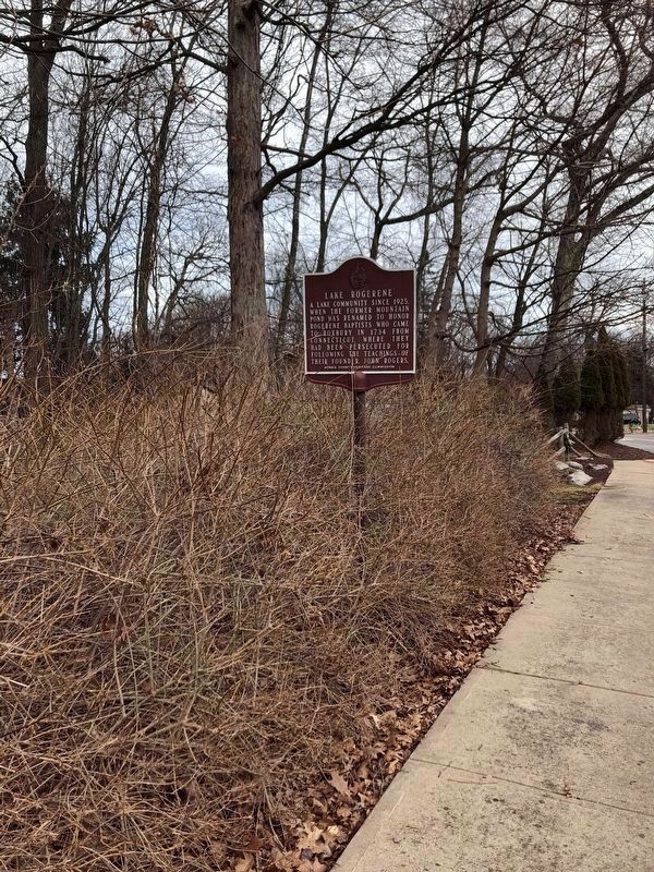 Lake Rogerene Marker. Click for full size. Lake Rogerene Marker image. Click for full size.