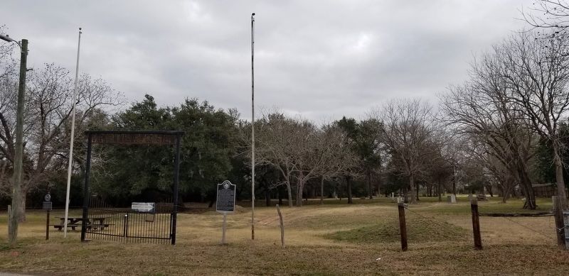 The entrance to the Old Masonic Cemetery and markers. Click for full size. The entrance to the Old Masonic Cemetery and markers image. Click for full size.