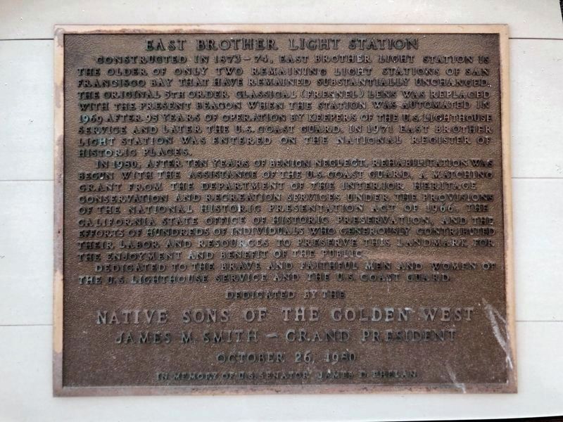 East Brother Light Station Marker image. Click for full size.