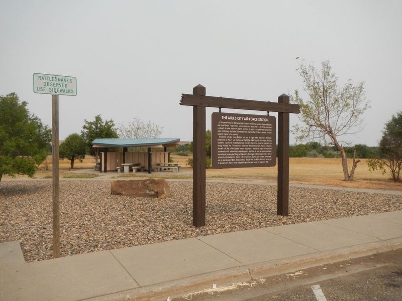 The Miles City Air Force Station Marker. Click for full size. The Miles City Air Force Station Marker image. Click for full size.