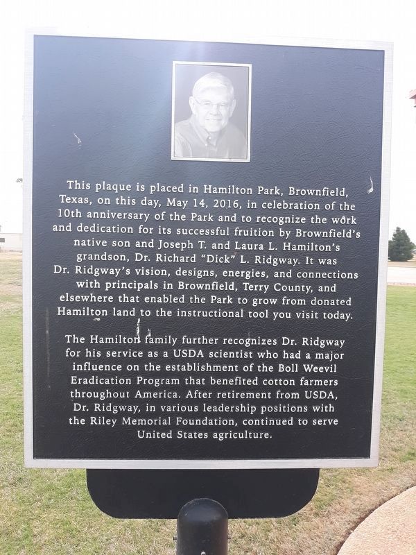 Dr. Richard "Dick” L. Ridgway Marker image. Click for full size.