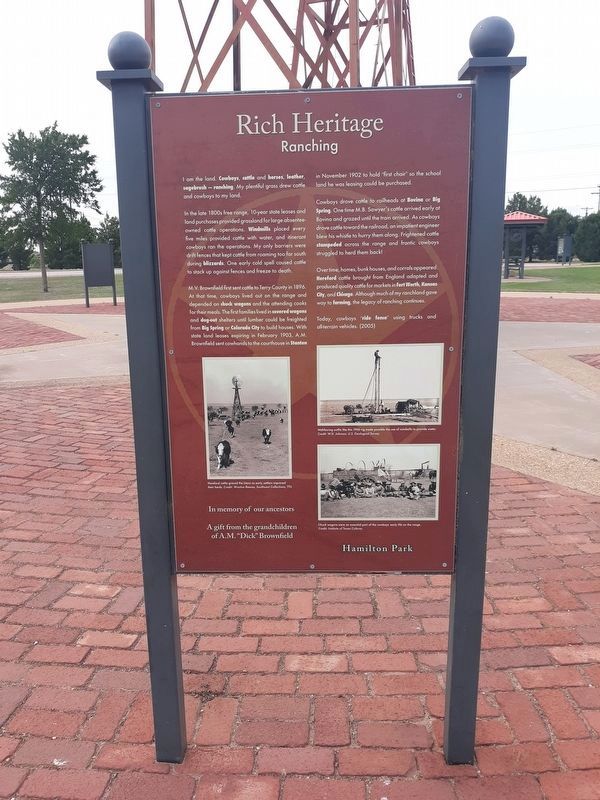 Ranching Marker. Click for full size. Ranching Marker image. Click for full size.